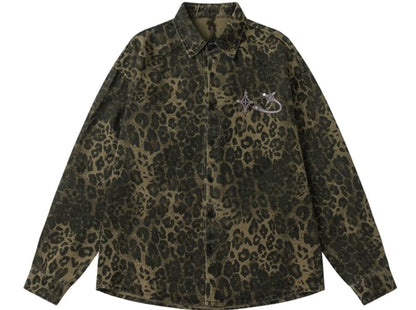 Retro Street Luxus -Leoparden -Print -Tops