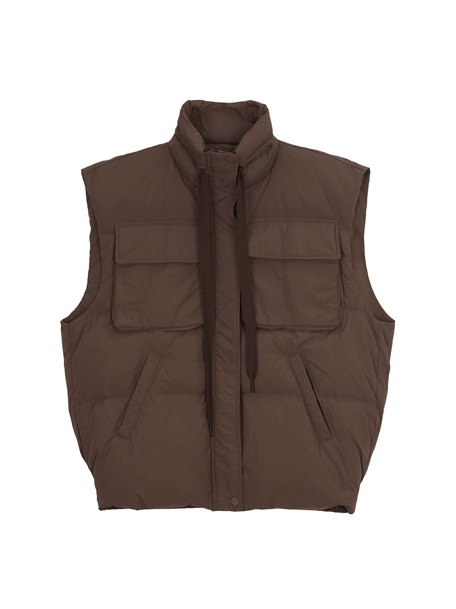 Large pocket vest shoulder jacket