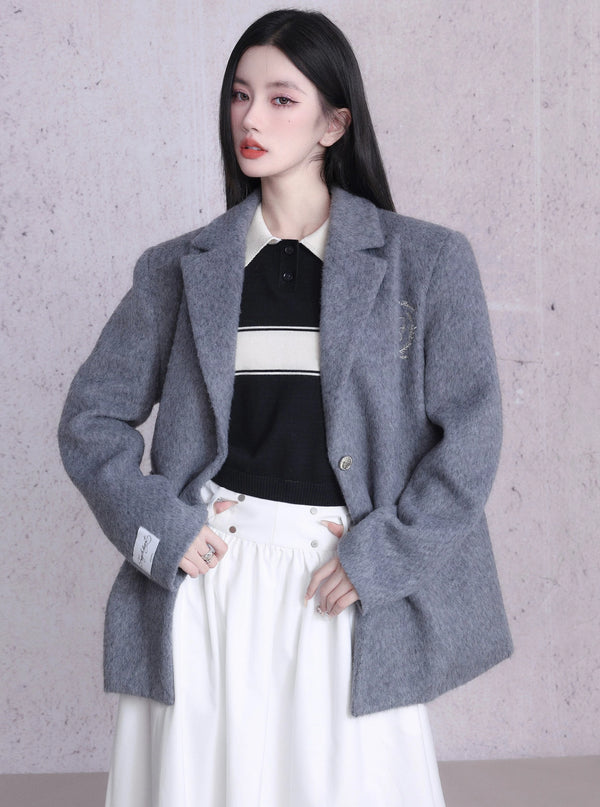 Minimalist Preppy Suit Coat