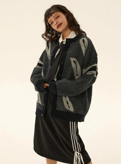 Long-sleeved Loose Casual Sweater Coat