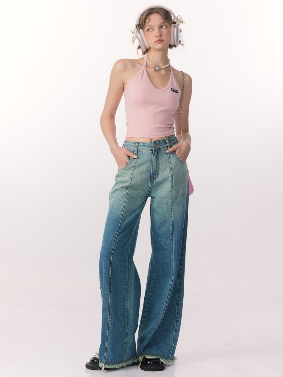 Gradient Denim Pants