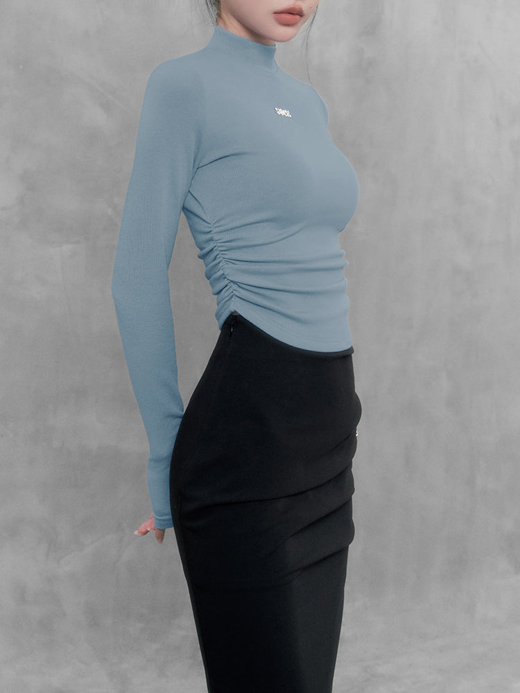 Souffle American Slim Turtleneck Top