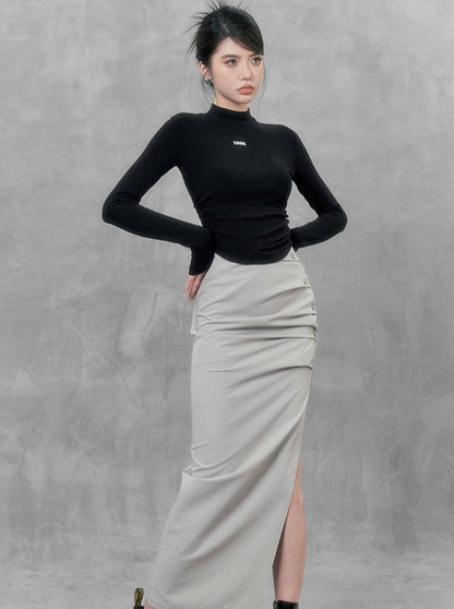 Souffle American Slim Turtleneck Top