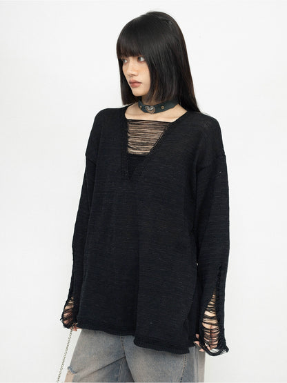 Cutout Knit Sweater