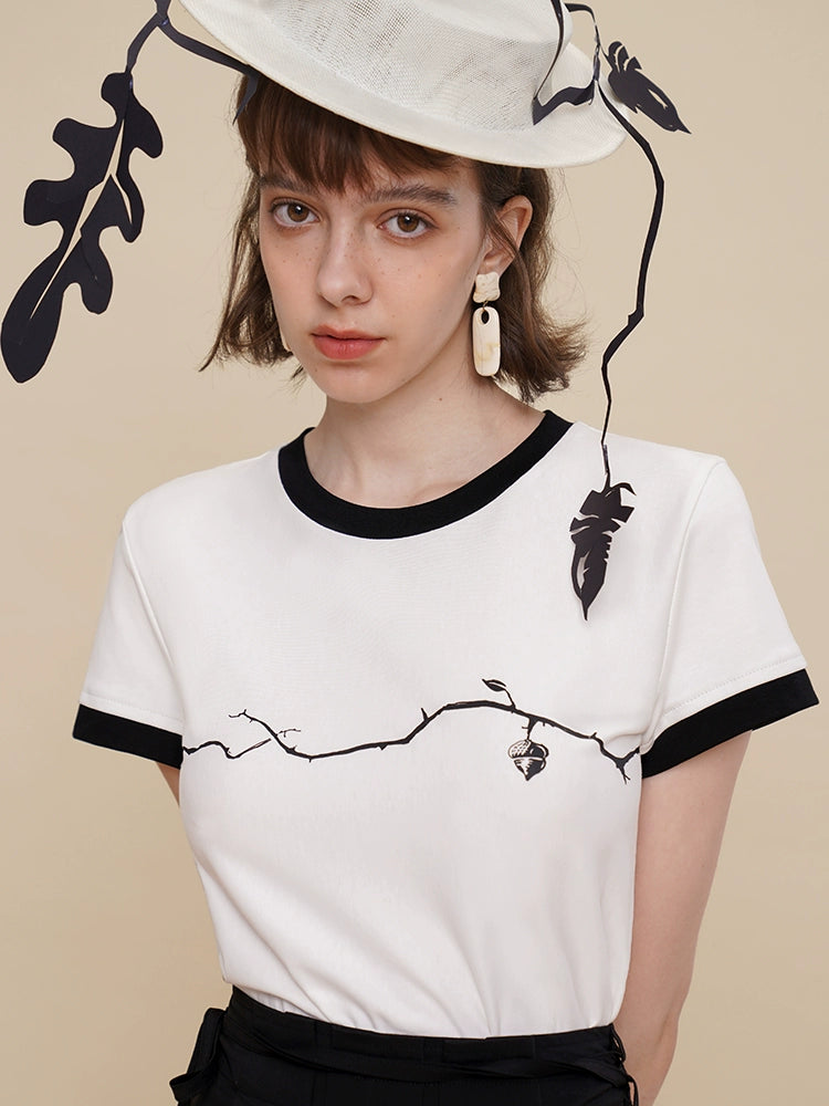 Short Sleeve CAMOOONI Branch Top