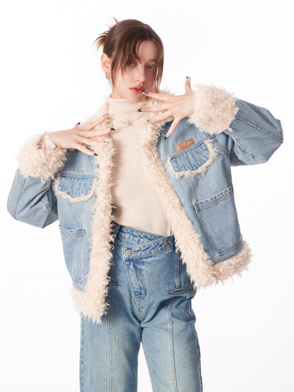 Thick Cotton Denim Coat