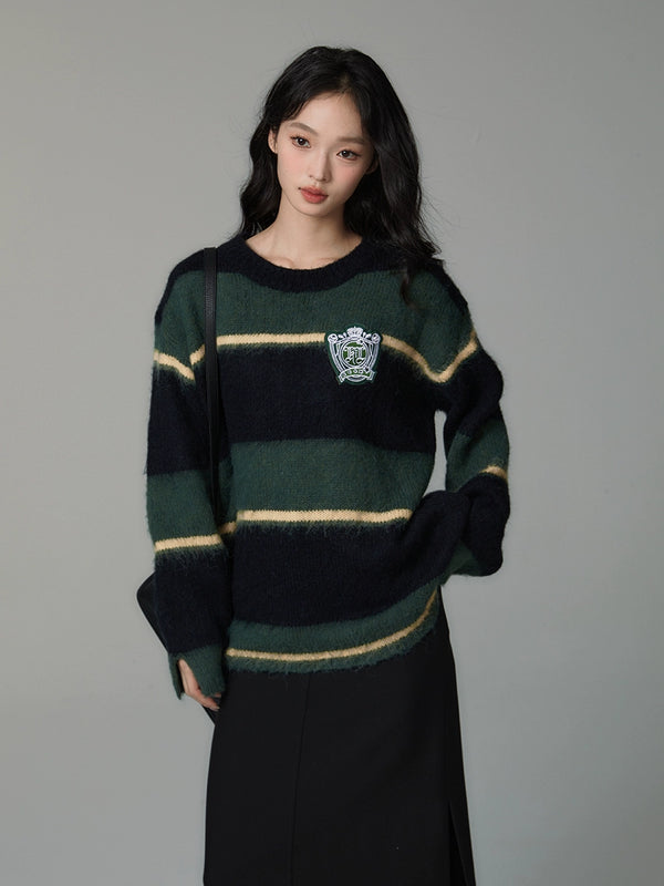 crewneck soft loose knit top