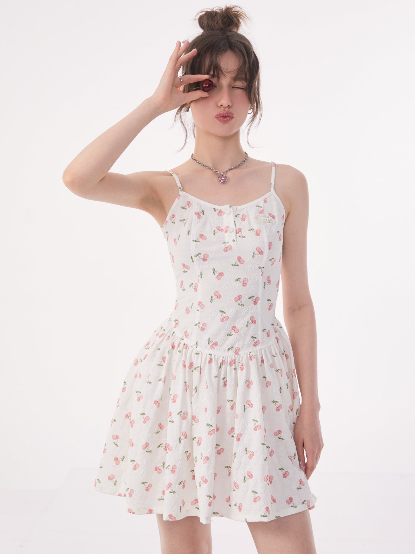 Cherry Flare Camisole Dress