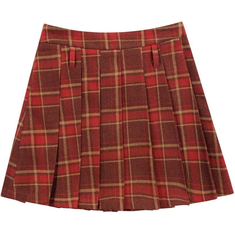 A-Shaped Subtotic Pleated Skirt