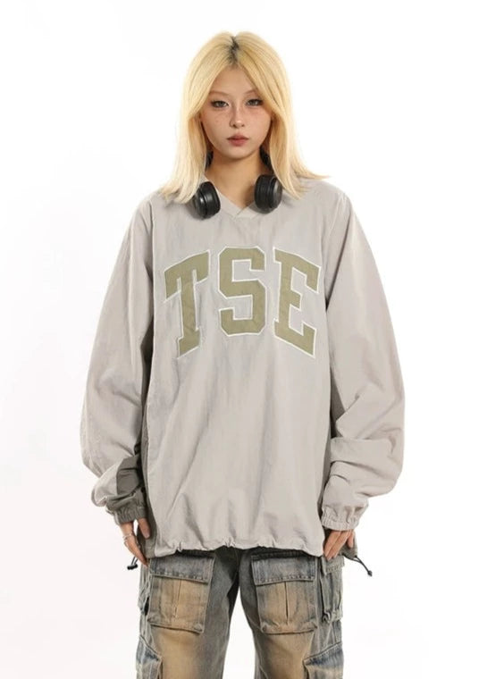 American Street V-Neck Sweatshirt Jacket