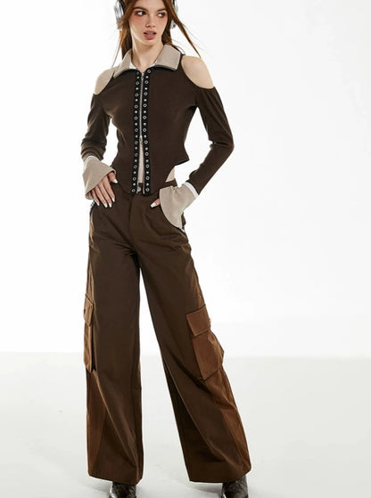 American Vintage Cargo Wide-leg Pants