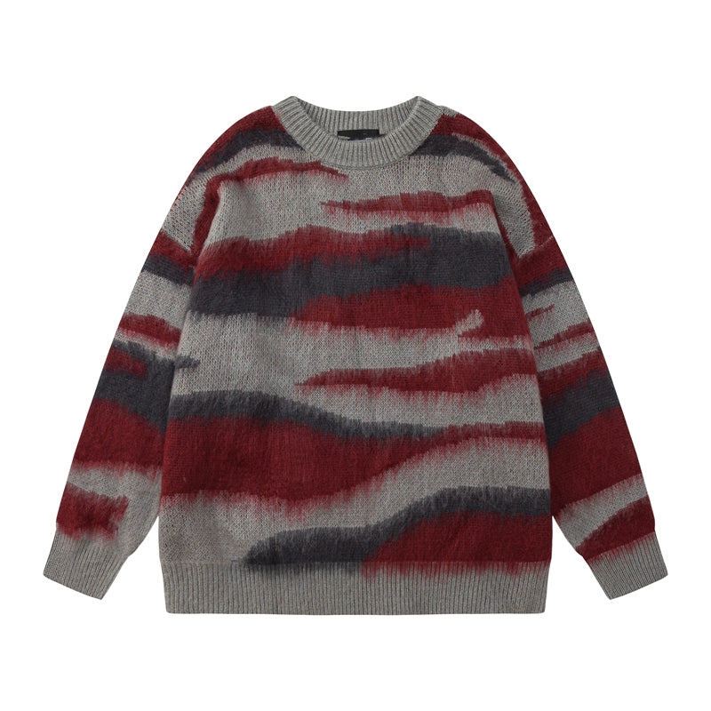 Amerikaner Retro Striped Lazy Style Pullover