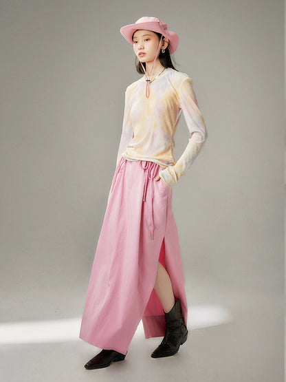 Original Design Casual Slit Maxi Skirt