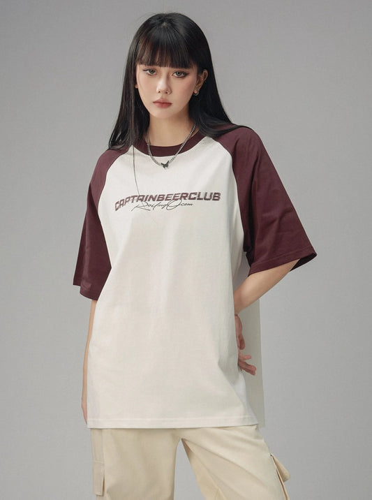 Raglan Sleeve Loose Short Sleeve Top