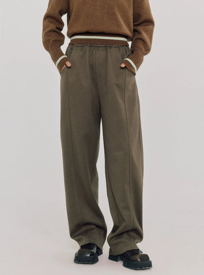 Woolen slacks lazy loose Pants