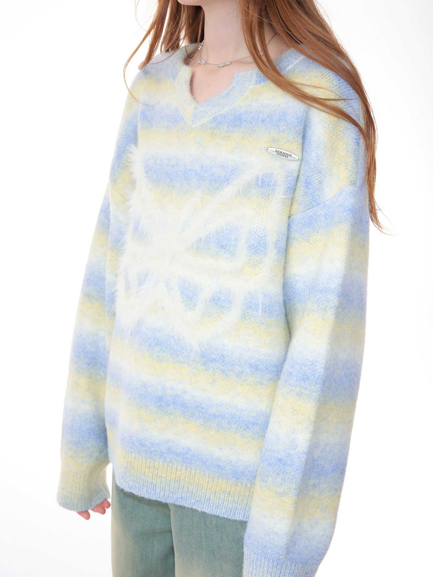 American striped butterfly sweater