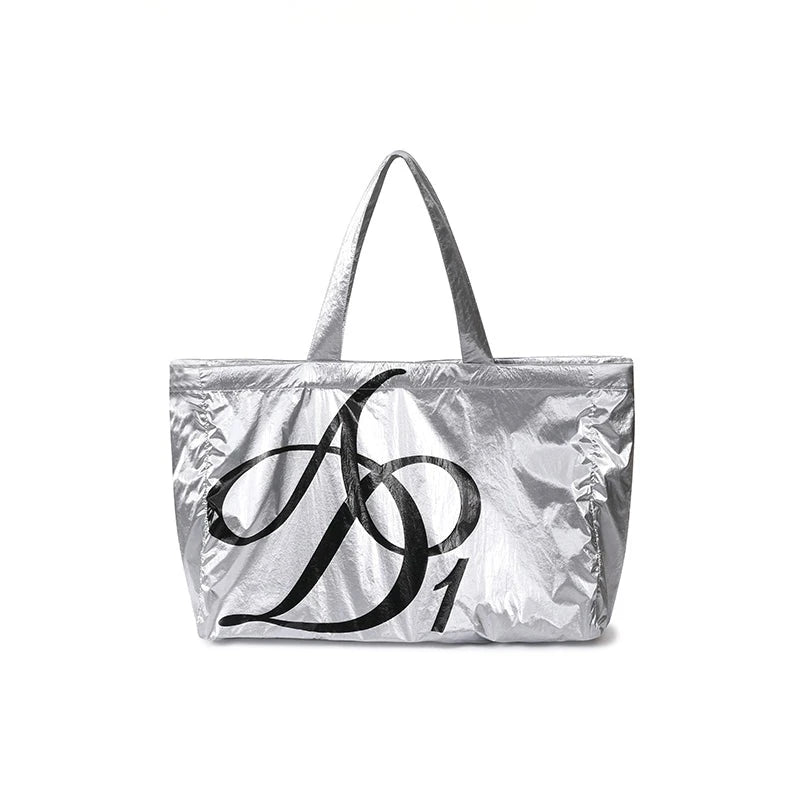 Original Logo Print Design Silver Bag