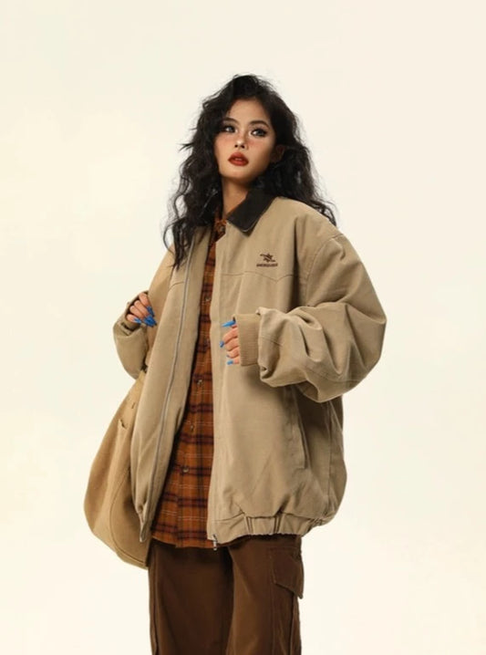 American loose cotton jacket