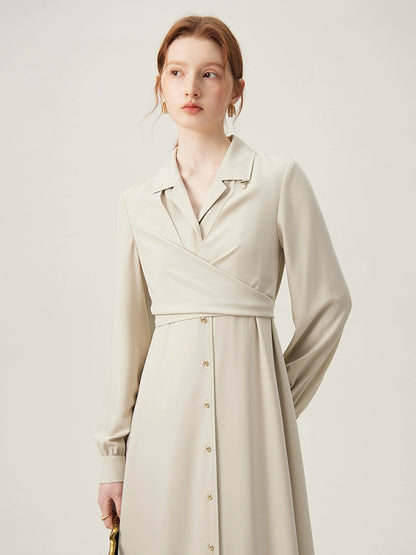 French Temperament Long Sleeve Dress