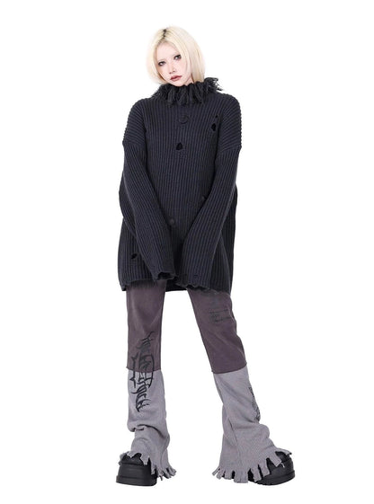 Loose genderless Sweater Coat