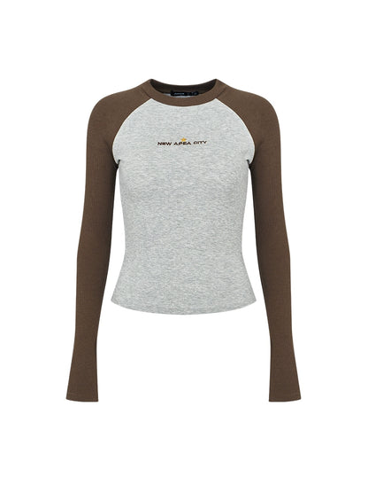 Schmal geschnittene Retro-Raglan-Oberteile