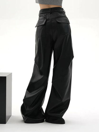 Leather Wide Pants