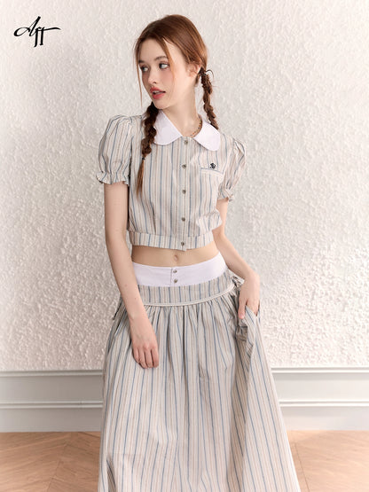 ORIGINAL DOLL COLLAR SHIRT MAXI DRESS SET-UP