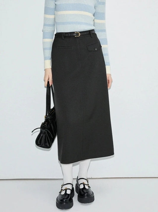 Slim Midi Hip Skirt