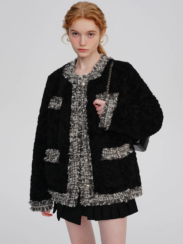 lamb wool small fragrance jacket