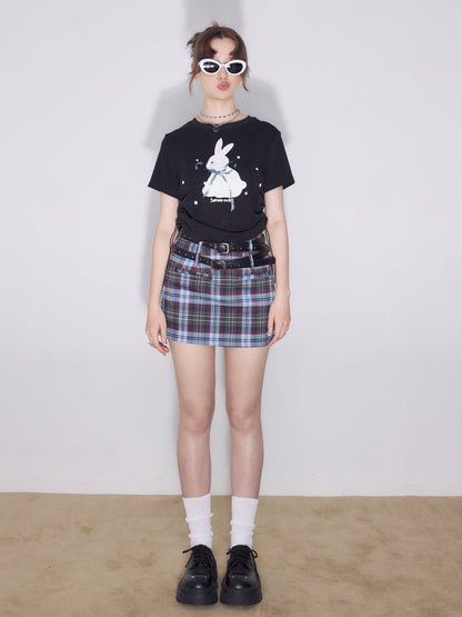 Rabbit Print Pattern Short Tops