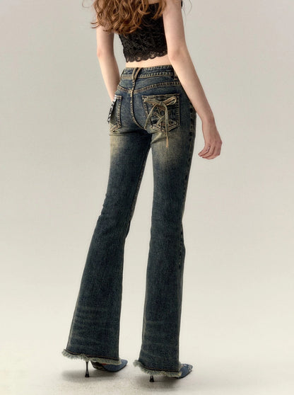 Slim Fit Flared Denim Pants