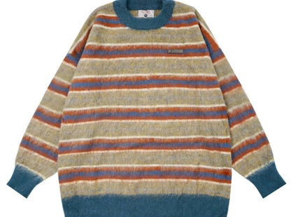 American retro striped sweater