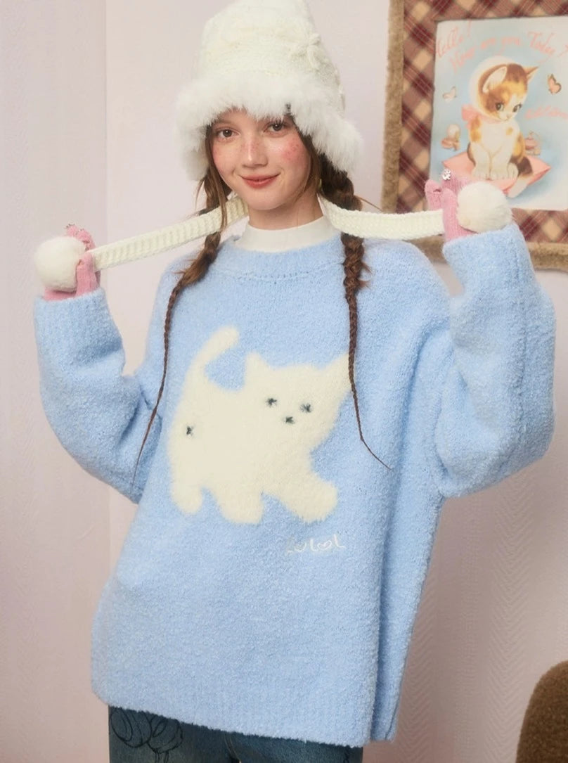 Cat Sweater Tops