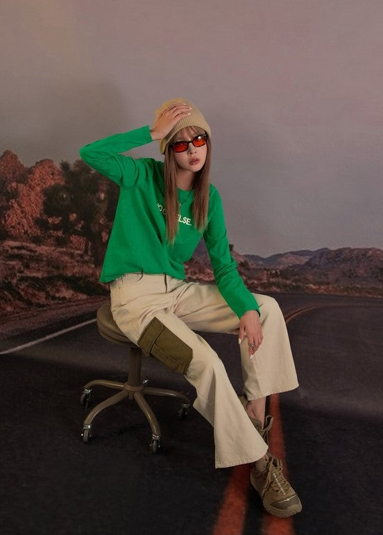 Simple monogram print top