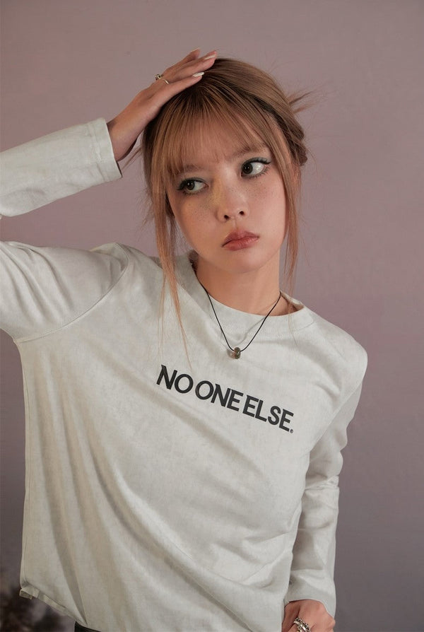 Simple monogram print top