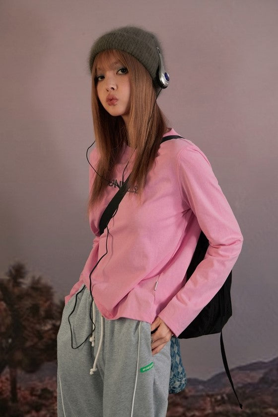 Simple monogram print top