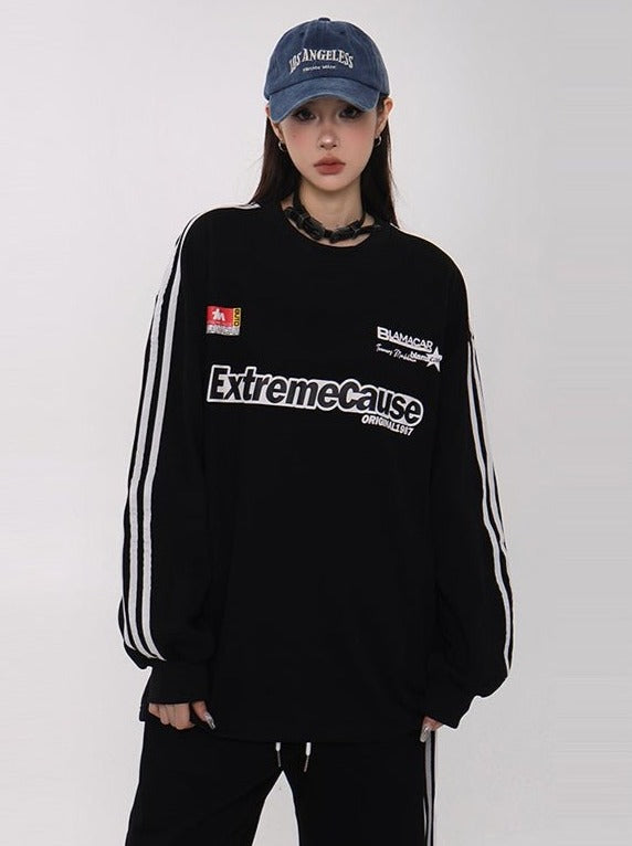 Block Crew Neck Pullover