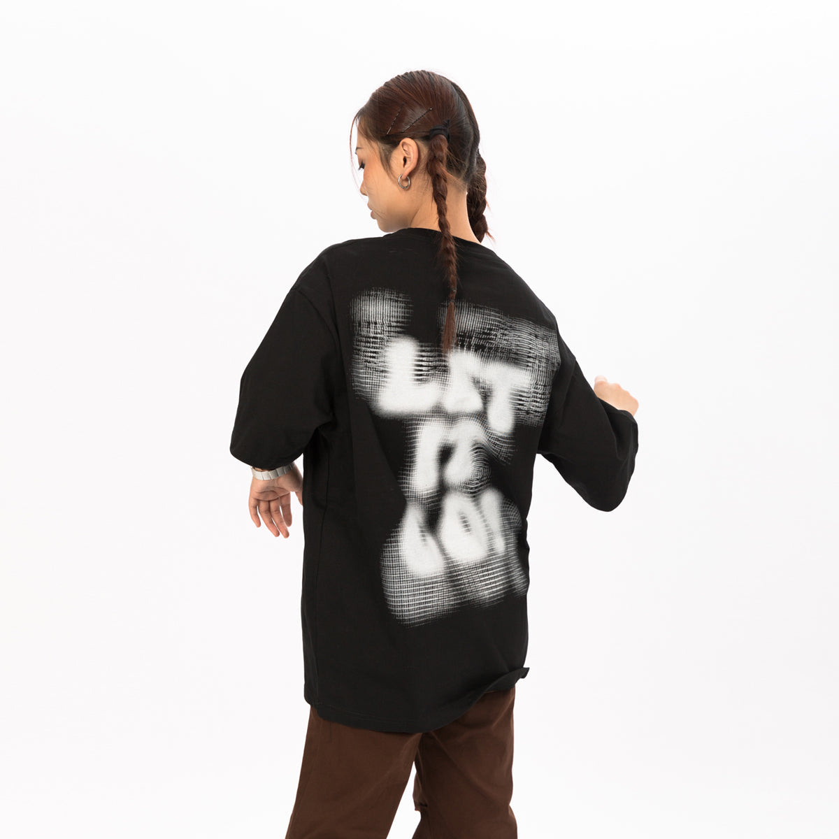 Street Smoke Letter Print T-Shirt