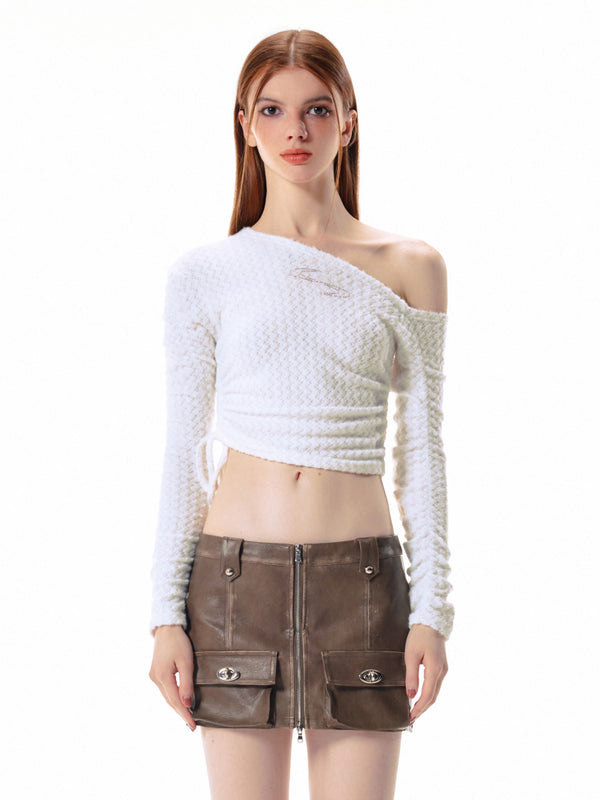 Slim Fit One Shoulder Knit Top