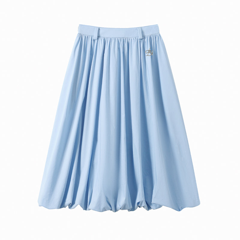 A-line balloon silhouette skirt