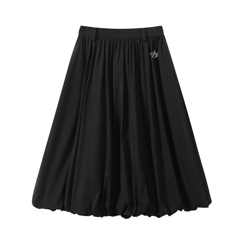 A-line balloon silhouette skirt