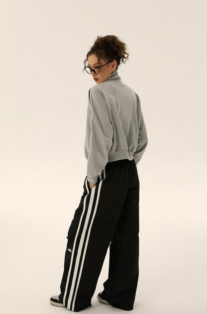 Sideline pleated pants