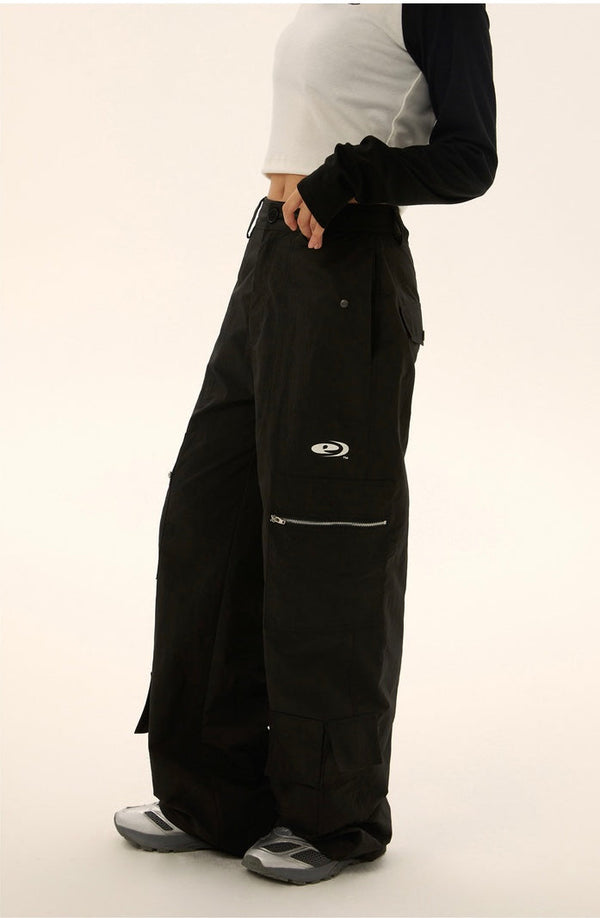 Loose Casual Zipper Cargo Pants